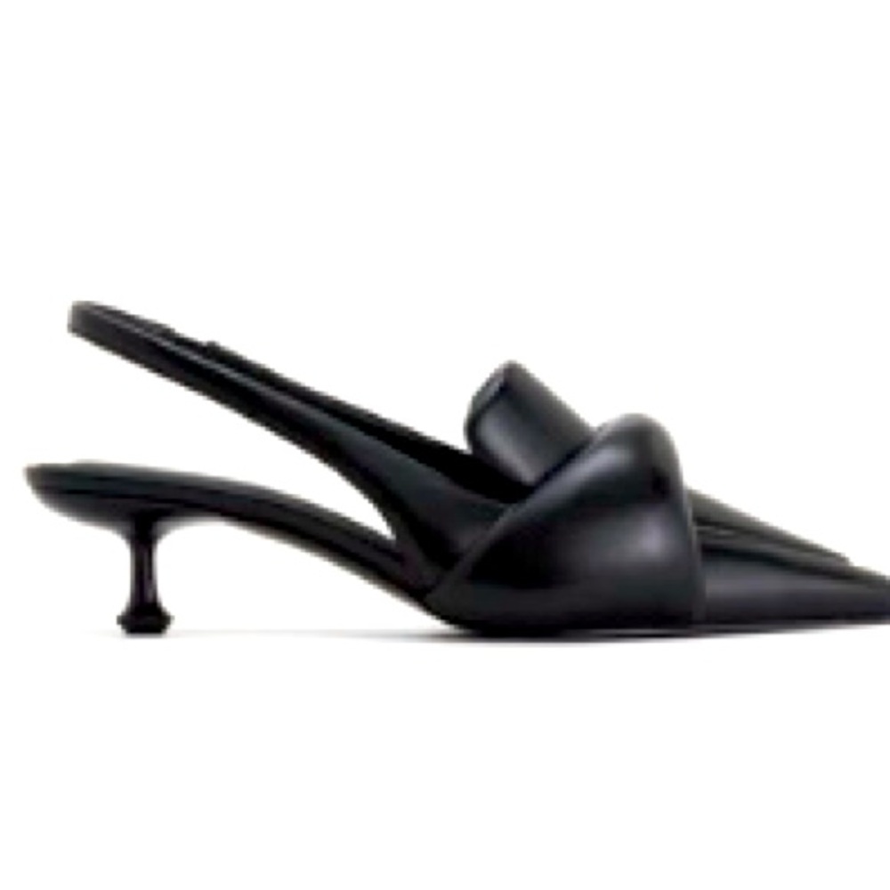JW PEI Carla Soft Padded Black Women's Slingback Heels. NWT. Size 8